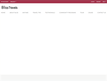 Tablet Screenshot of blisstravels.com.au